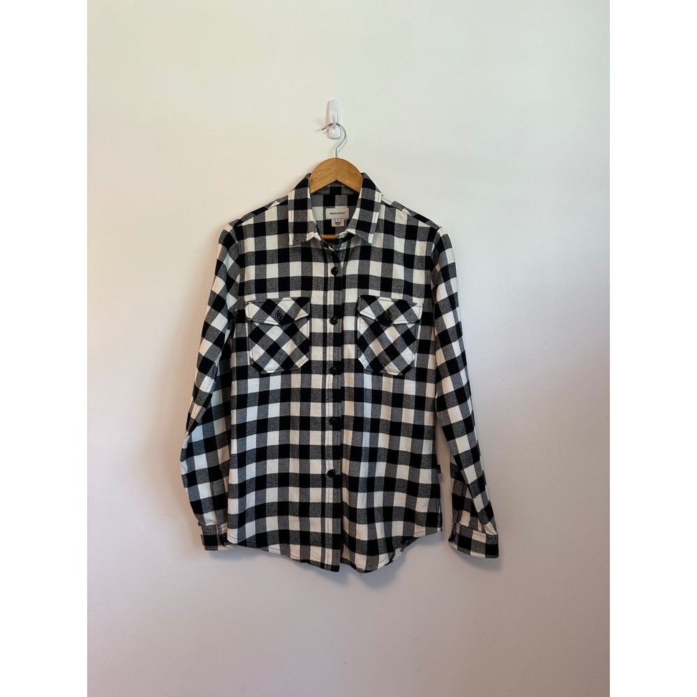 Woolrich Black and White Buffalo‎ Check Flannel Plaid Shirt | Size Small